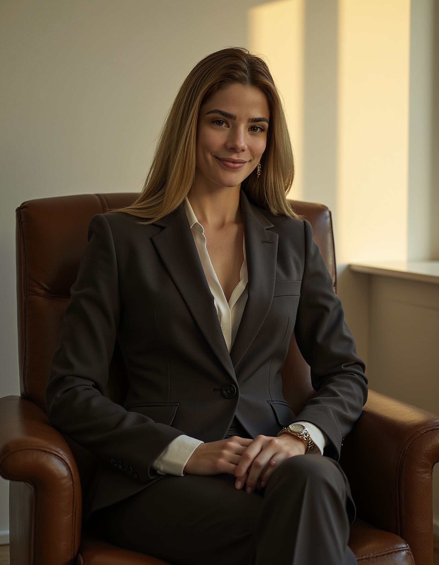 Natalia Fumero seated in a professional setting